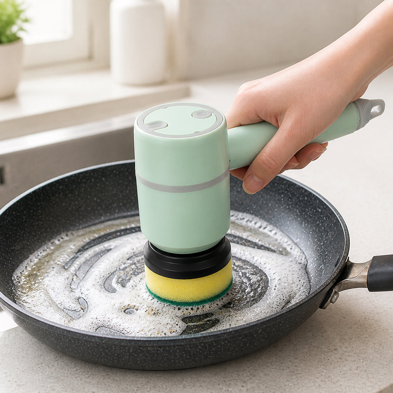Electric Cleaning Brush 3 Brush Heads Cleaner Multifunctional