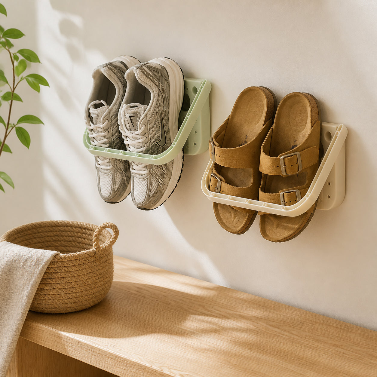 New Simple Foldable Wall-Mounted Shoe Rack